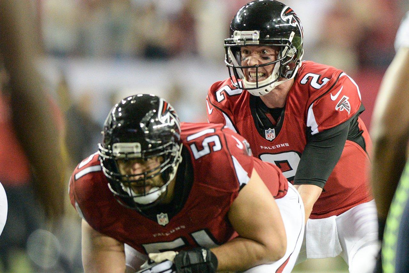 Atlanta Falcons quarterback Matt Ryan prepares to take the snap from the secret world of Falcons center Alex Mack (Photo: Atlanta Falcons)